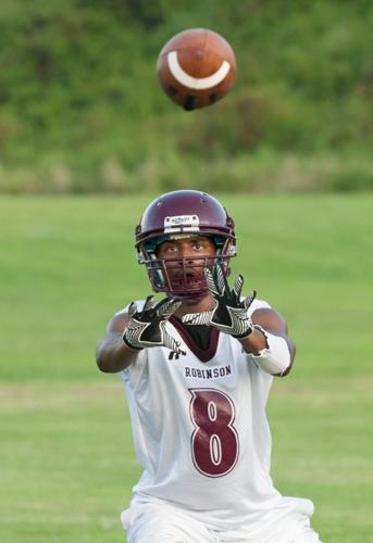 Jay M. Robinson football practice 
