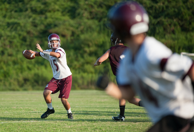 Jay M. Robinson football practice 
