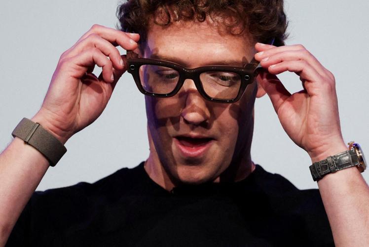 FILE PHOTO: Meta CEO Mark Zuckerberg delivers a speech during the Meta Connect event in Menlo Park