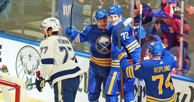 Buffalo Sabres take on the Stanley Cup champions Tampa Bay Lightning