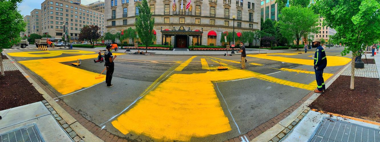 Black Lives Matter street painting