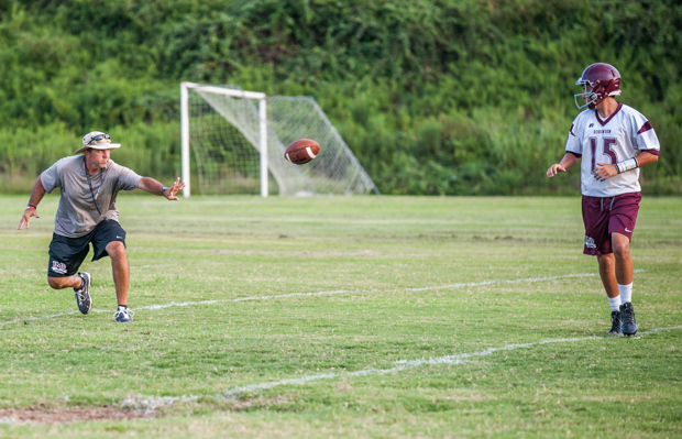 Jay M. Robinson football practice 