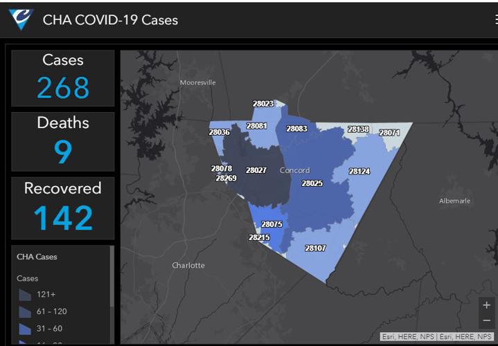 COVID-19 cases in Cabarrus County