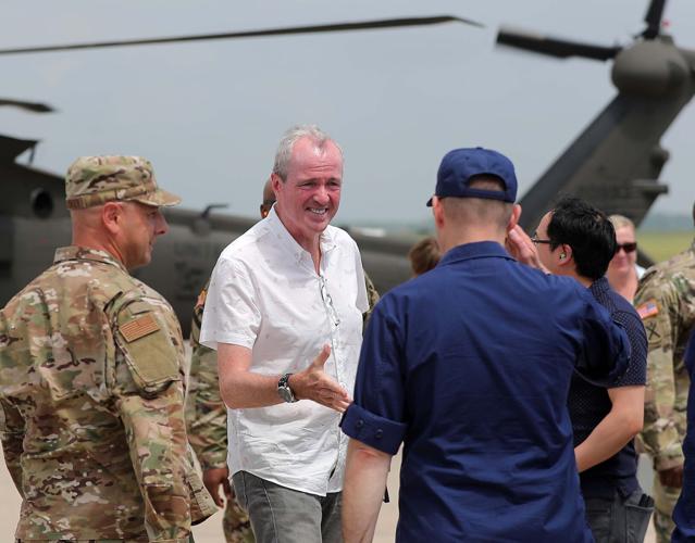 Governor Phil Murphy and U.S. Representative Donald Norcross visits military base