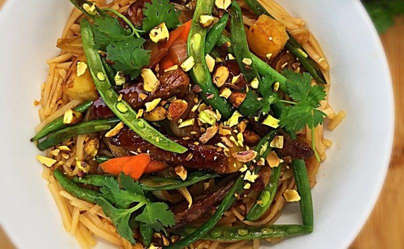 Korean Barbecue Beef Udon