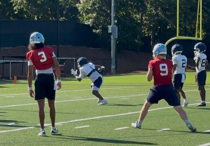 UNC football practice on Thursday, Aug. 6, 2026, at the Bill Koman Practice Complex.