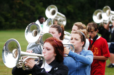 Busy start to band season today