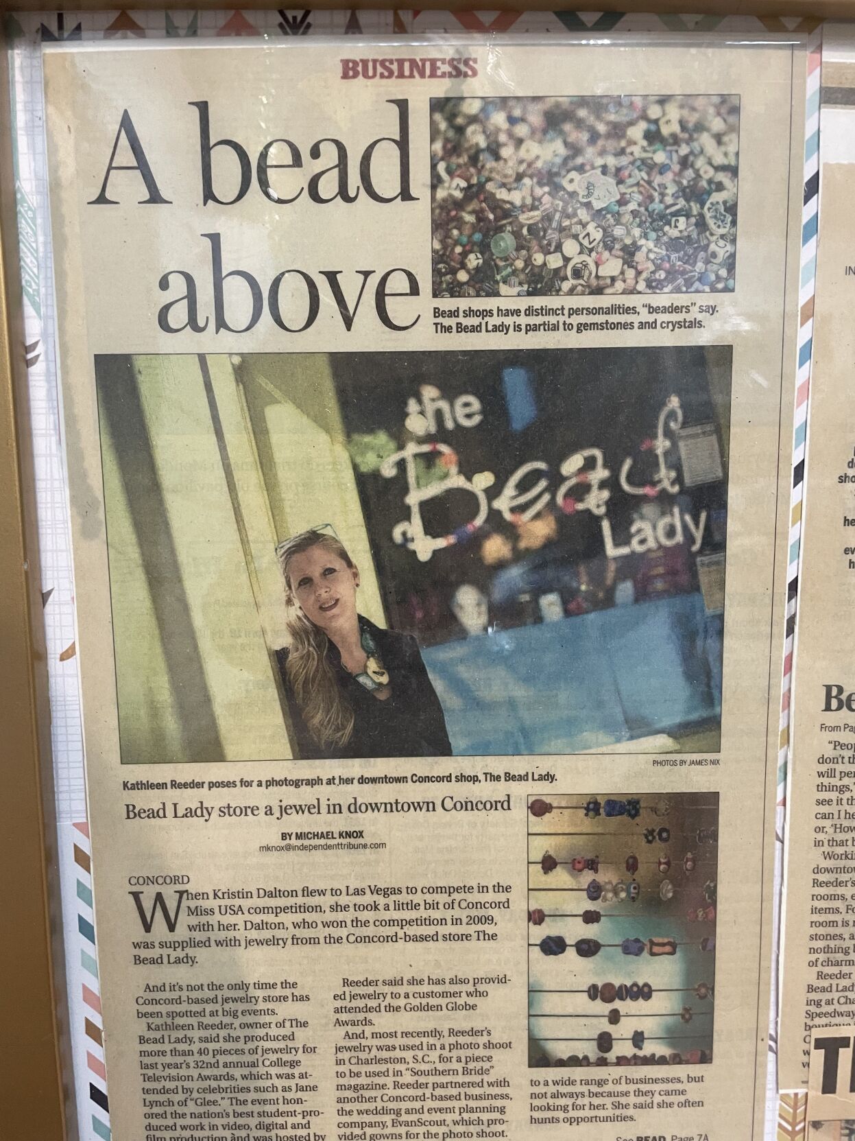 Bead Lady in the paper
