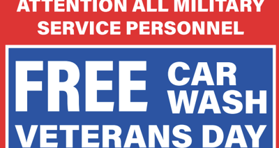 Grace for Vets Free Car Wash ﻿ ﻿at Scrubby’s Car Wash On Veterans Day