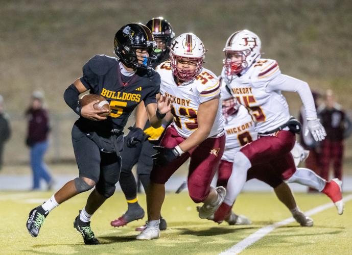 The Red Tornados ended the Bulldogs winning streak in the fourth round of the 2025 NCHSAA Football Championship playoff game 36 - 29.