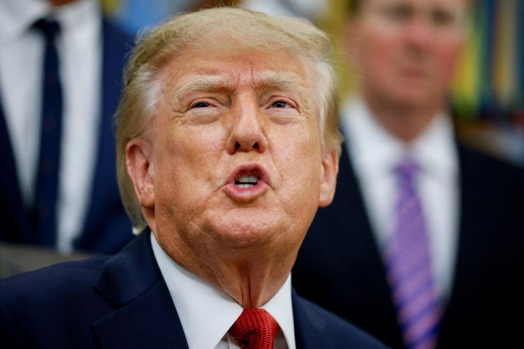 US President Donald J. Trump makes an announcement on healthcare in the Oval Office