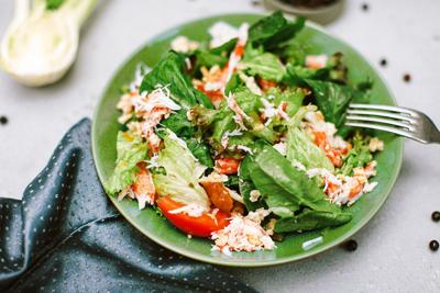 Green plate of greens