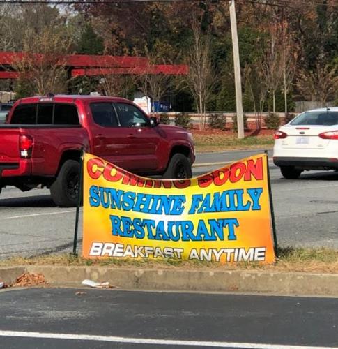 Sunshine Family Restaurant coming