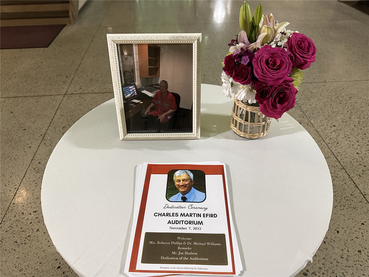 Martin Efird Auditorium Dedication at HWMS