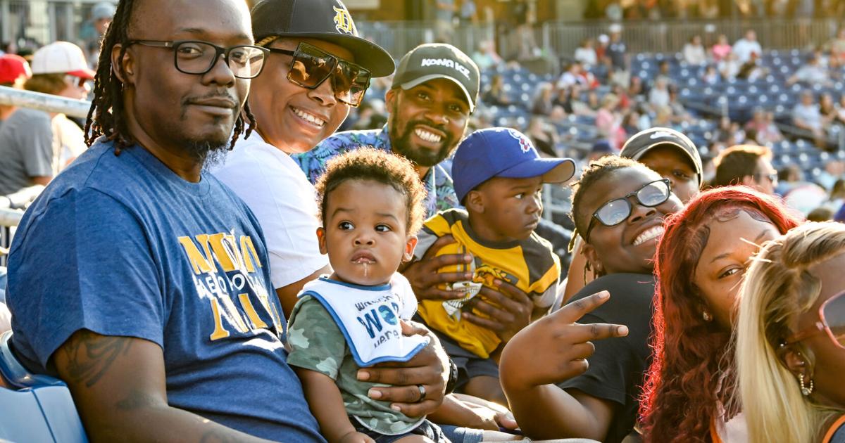 Images from Friday night at Atrium Health Ballpark at the Kannapolis