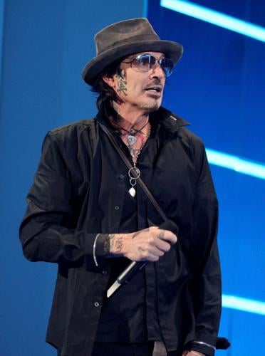 Tommy Lee speaks onstage during the 2021 MTV Video Music Awards at Barclays Center on Sept. 12, 2021, in the Brooklyn borough of New York City.