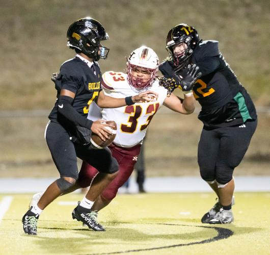 The Red Tornados ended the Bulldogs winning streak in the fourth round of the 2025 NCHSAA Football Championship playoff game 36 - 29.
