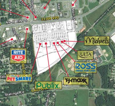 Site plan for proposed Harrisburg shopping center