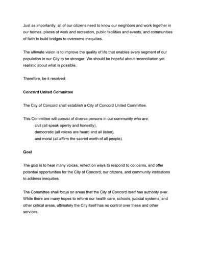 Concord United Committee Petition 2