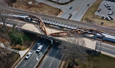 Hickory pedestrian bridge collapse