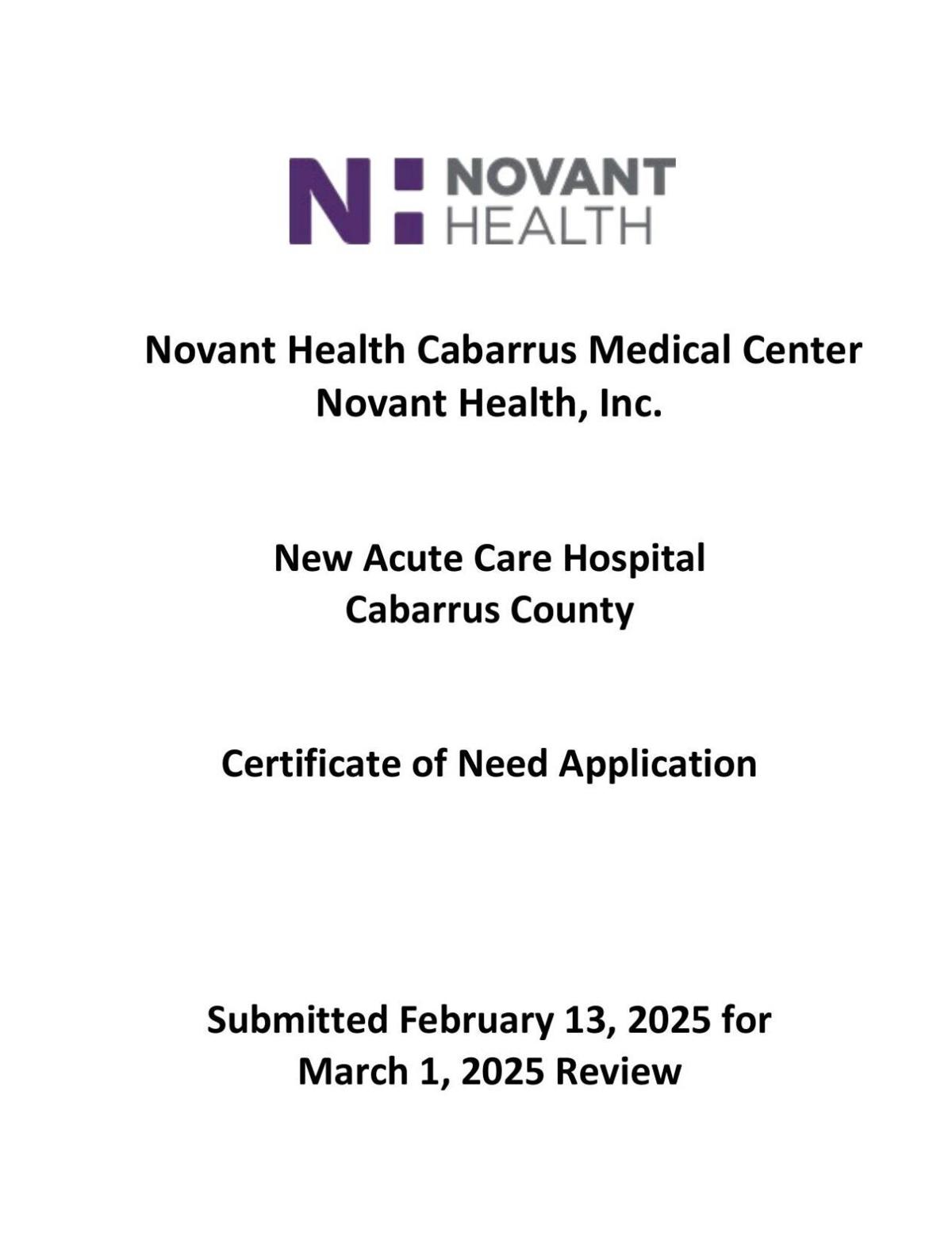 Novant Cabarrus CON