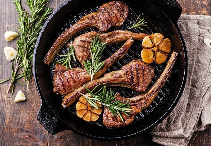 Lamb with garlic and rosemary