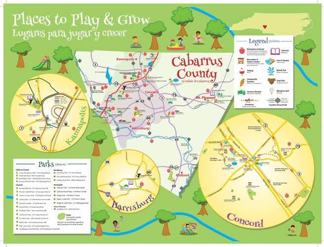 Cabarrus Play and Grow map - Front