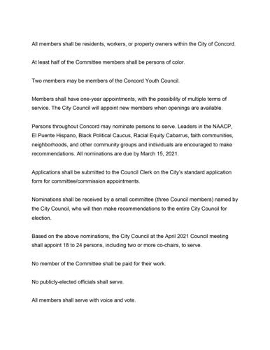 Concord United Committee Petition 4