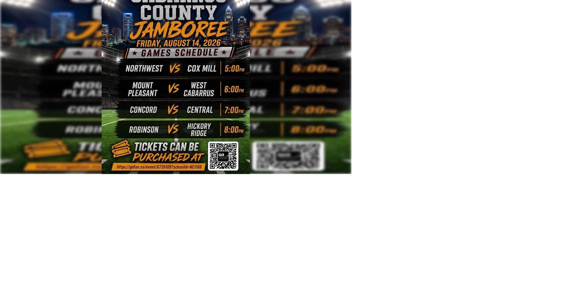 Cabarrus County Football Jamboree set for Aug. 14 at Jay M. Robinson