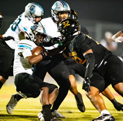 Bulldogs beat the Grizzlies in the third round of the 2025 NCHSAA Football Championship playoff game 41 - 33.