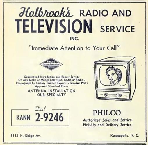 Holbrook's Radio and Television Service, 1957