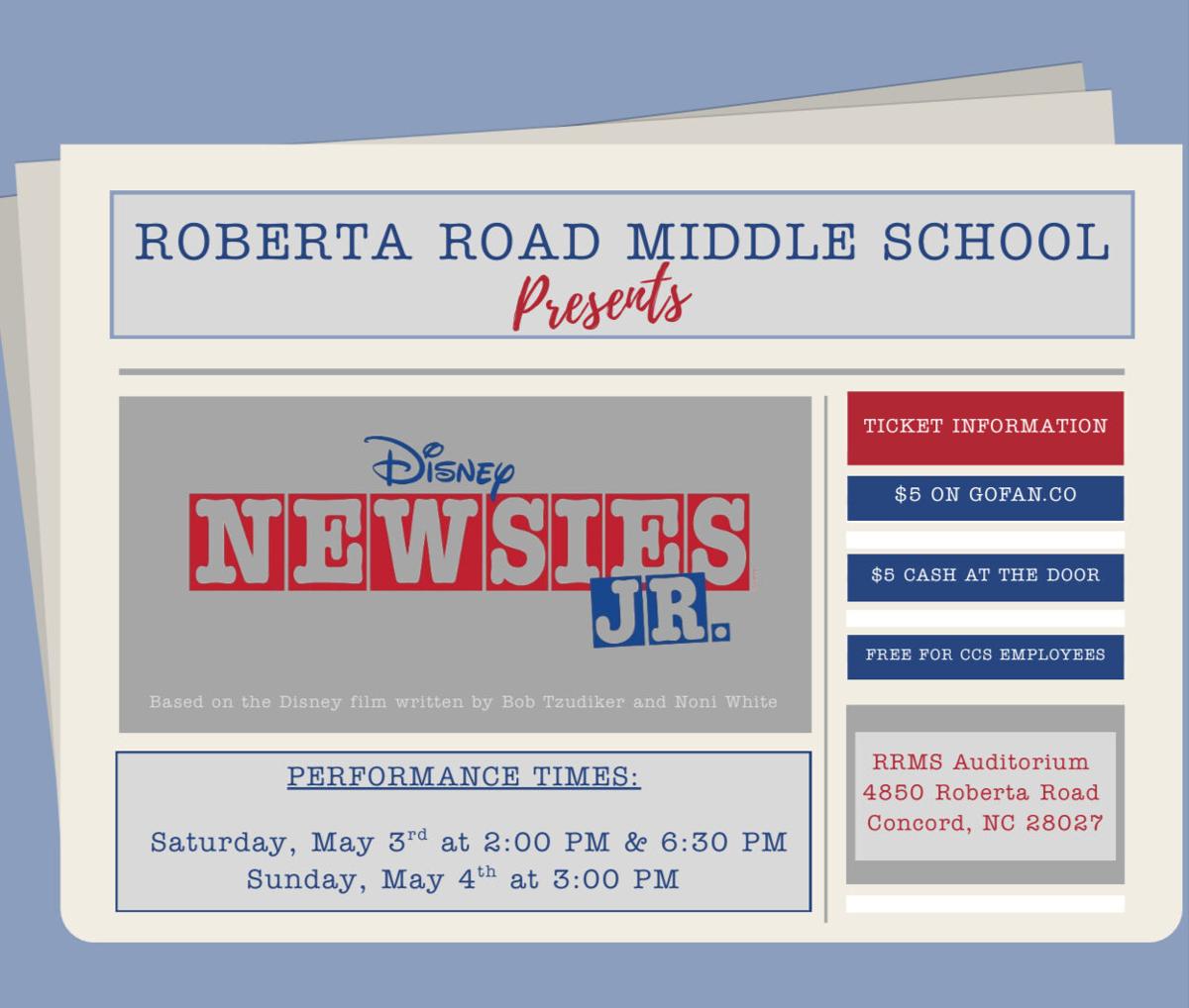 Cabarrus middle schoolers present Newsies Jr. this weekend