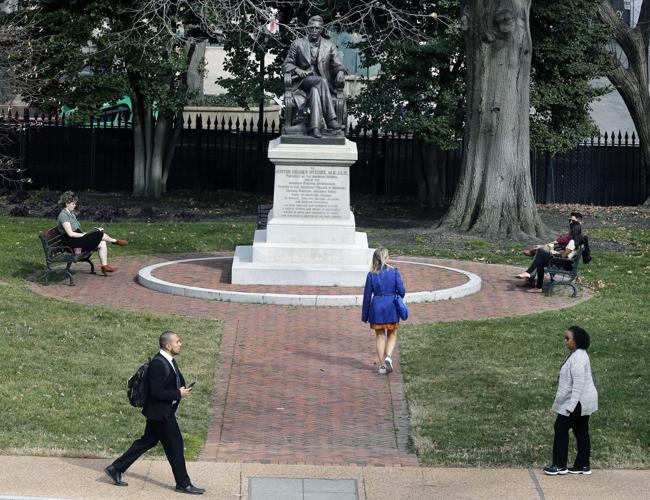 Confederate army surgeon Dr. Hunter Holmes McQuire statue