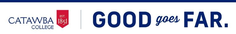 Catawba College good goes far logo