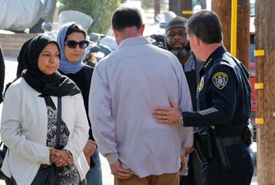 Authorities hold a press conference following a shooting at the Islamic Center in San Diego
