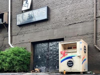 Woman dies while trying to climb into clothing donation box