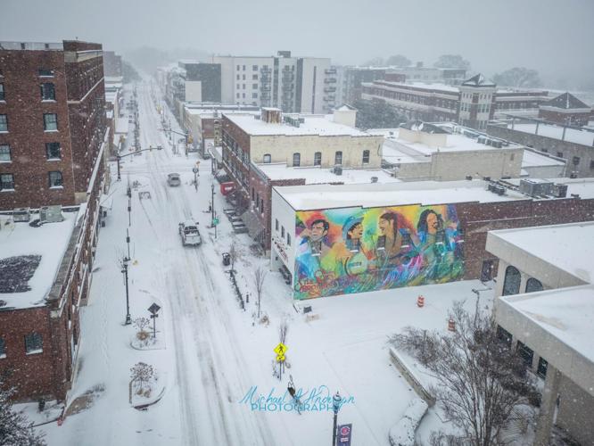 Downtown Concord in the snow