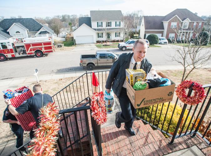 Firefighters deliver toys