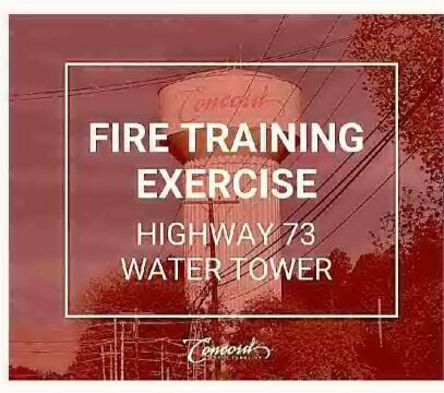 Concord firefighters to train at water towers