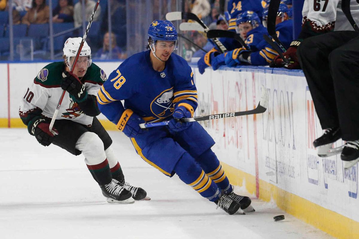 Sabres Coyotes third