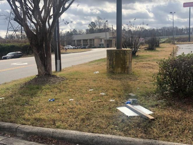 Streetside trash