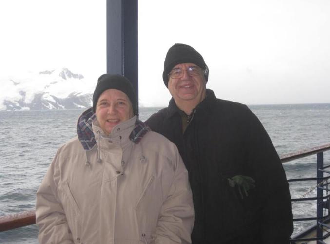 The Pennas in Antarctica in 2014.