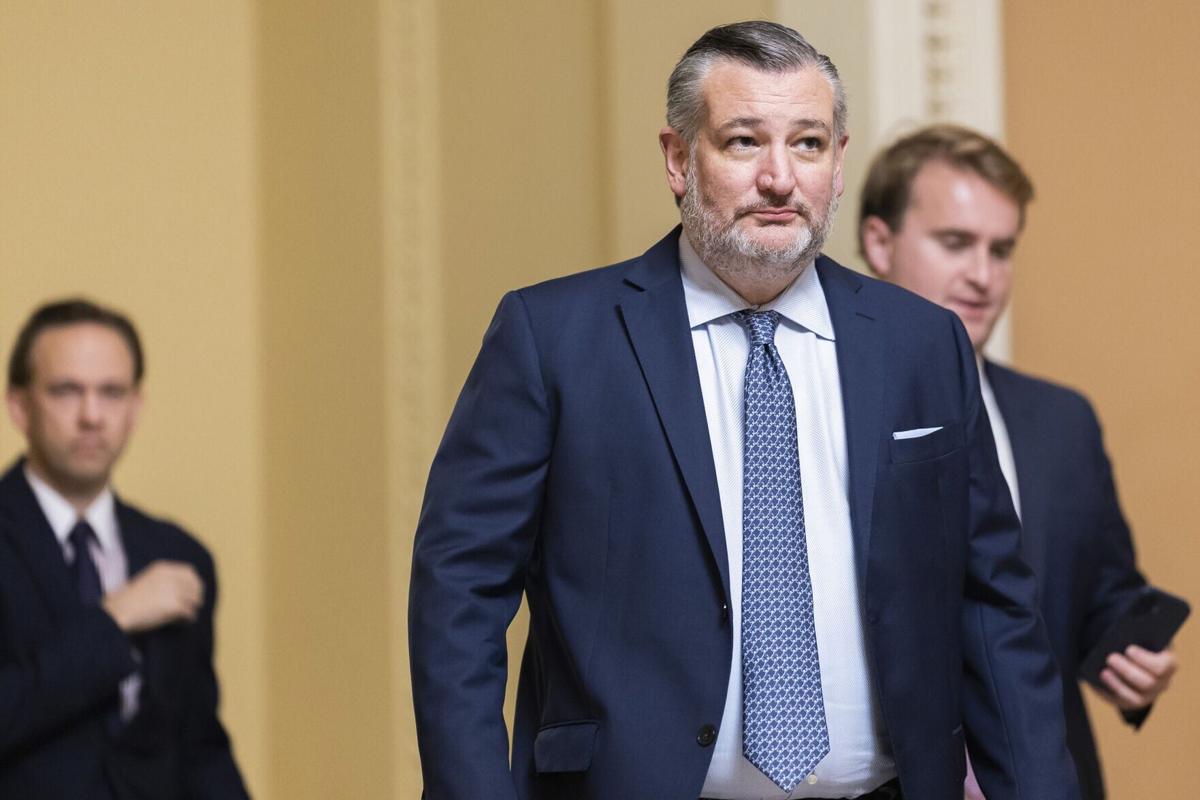U.S. Sen. Ted Cruz (R-Texas) walks through the hallway in the U.S. Capitol on Aug. 8, 2026, in Washington, D.C.