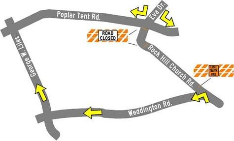 Portion of Rock Hill Church Rd