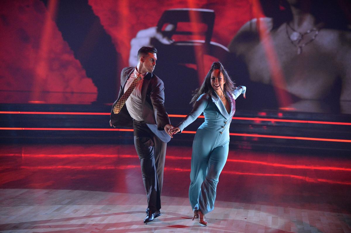 Cody Rigsby, left, and Cheryl Burke in a Halloween- themed episode of "Dancing with the Stars."