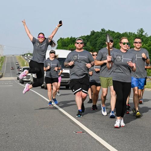 Kelly running with the torch