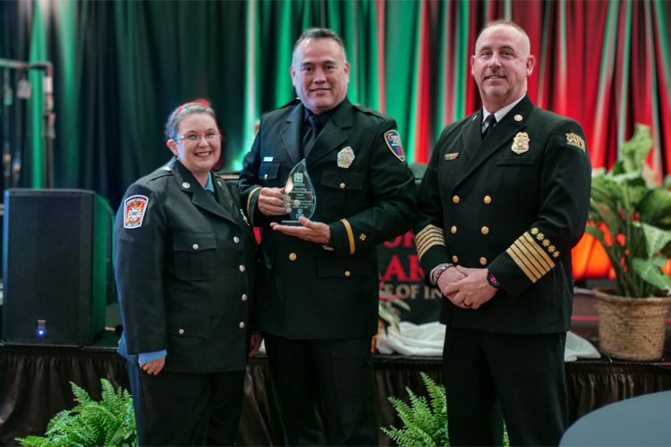 G. Meza-Corral Accepting Award