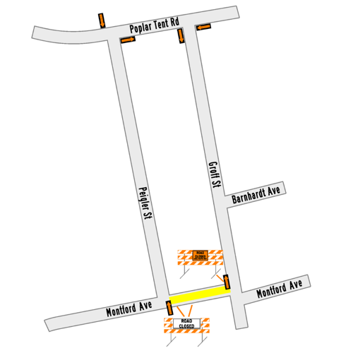 Montford Road Closure