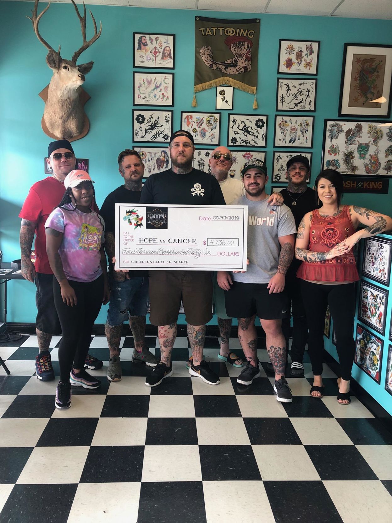 Inked up Concords Allegiance Tattoo Collective raises 4700 for  childhood cancer research