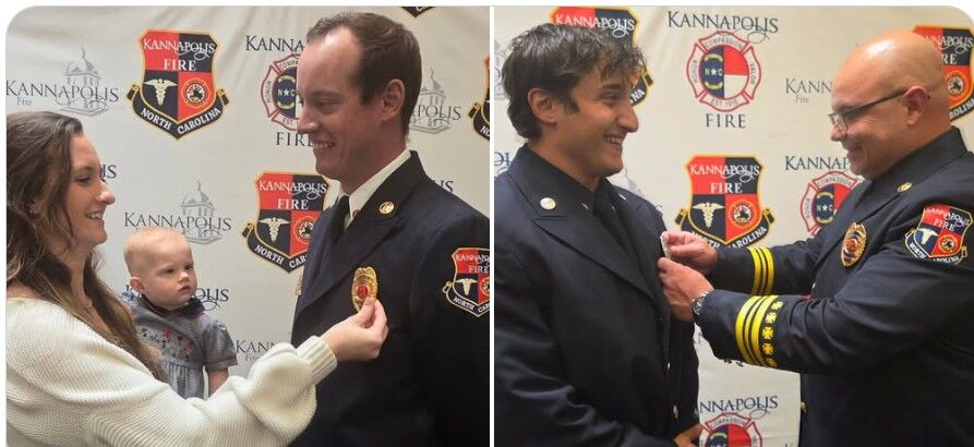Winecoff promoted, Callan joins Kannapolis Fire Department